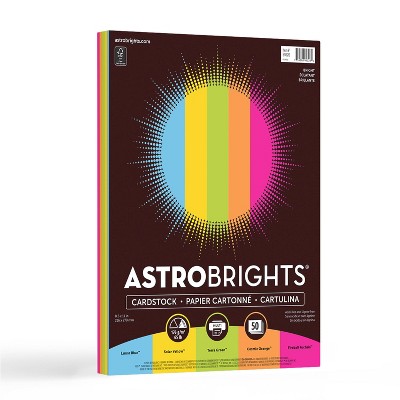 50 Sheets Cardstock 8.5"x11" Bright - Astrobrights