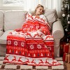 Christmas Throw Blanket - Soft Flannel Christmas Blanket - Warm Plush Holiday Decorative Throw - 4 of 4