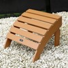 DSVIMOY Adirondack Ottoman, Weather-Resistant Outdoor Footrest, Real Wood Look Plastic, Low Maintenance Patio Accent, Brown, 20"*18"*13" - 2 of 4