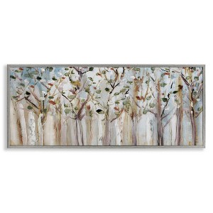 Stupell Industries Bare Branch Trees Birch Forest Framed Giclee Art, Gray, 24" x 10" - 1 of 4