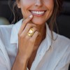 Ross-Simons 12-12.5mm Cultured Pearl Hammered Ring in 18kt Gold Over Sterling - 2 of 4