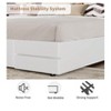 Coucheta Upholstered Bed Frames - Full, Queen & King Sizes with Fabric Headboard, Wood Slats, No Box Spring Needed & Easy Assembly, White - 4 of 4