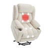 FONTOI Lift Sofas for Elderly, Lift Recliner Chair with Side Pocket&Cup Holders for Living Room, Beige, 40"*43.7"*36.2" - 2 of 4