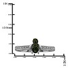 1/10 CT. T.W. Round-Cut Green and White Diamond Prong Set Turtle Ring - White - image 2 of 2