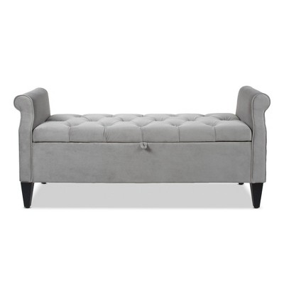 Jennifer Taylor Home Jacqueline Tufted Roll Arm Storage Bench