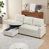 VASIP 78.75" Reclining Sectional Sofa Bed with USB/Tape-C ChargingPorts, Side Storage and Organizer Pockets, L-Shape  for Living Room,Apartment(Black) - 2 of 4