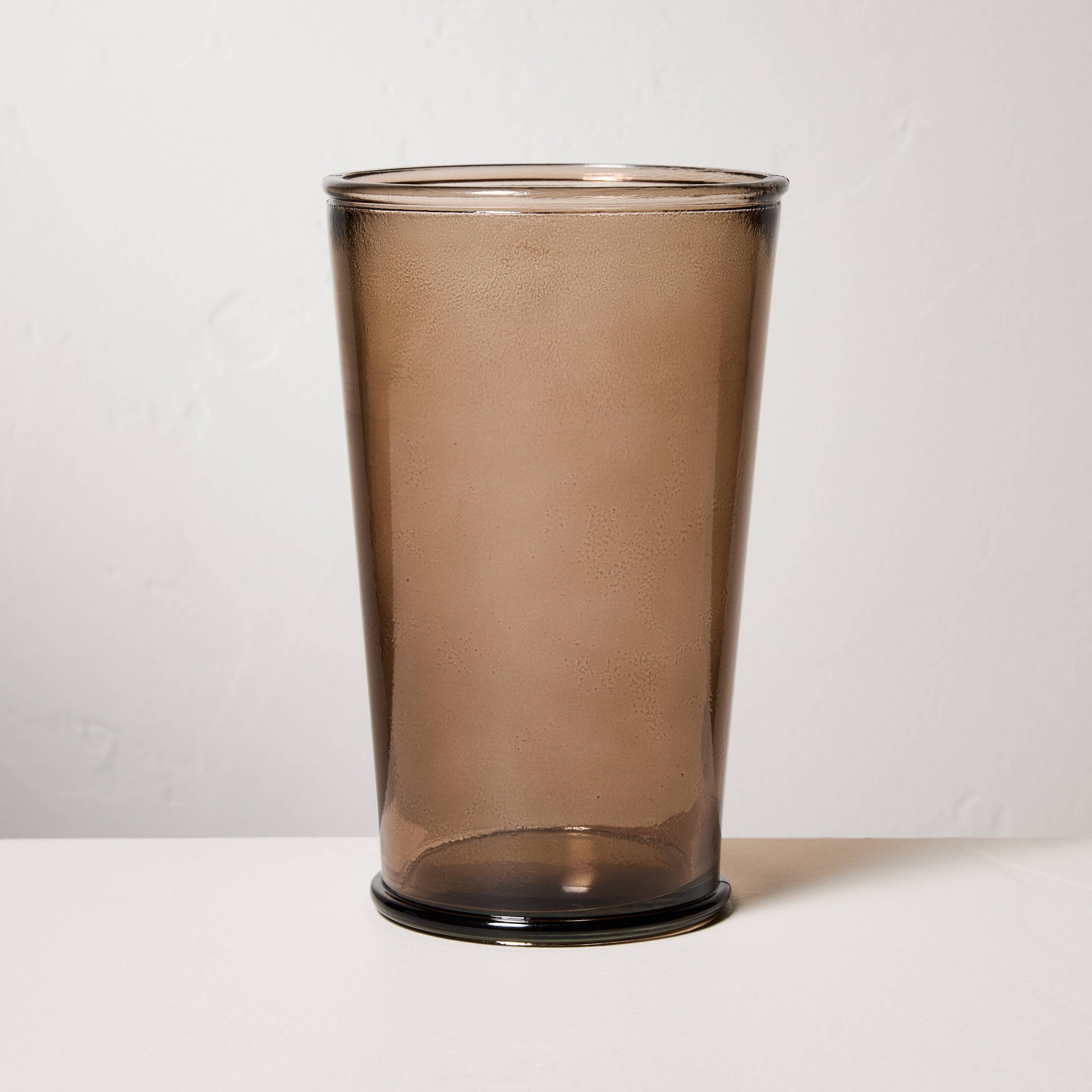 19oz Tall Recycled Pint Glass Brown - Hearth & Hand™ with Magnolia