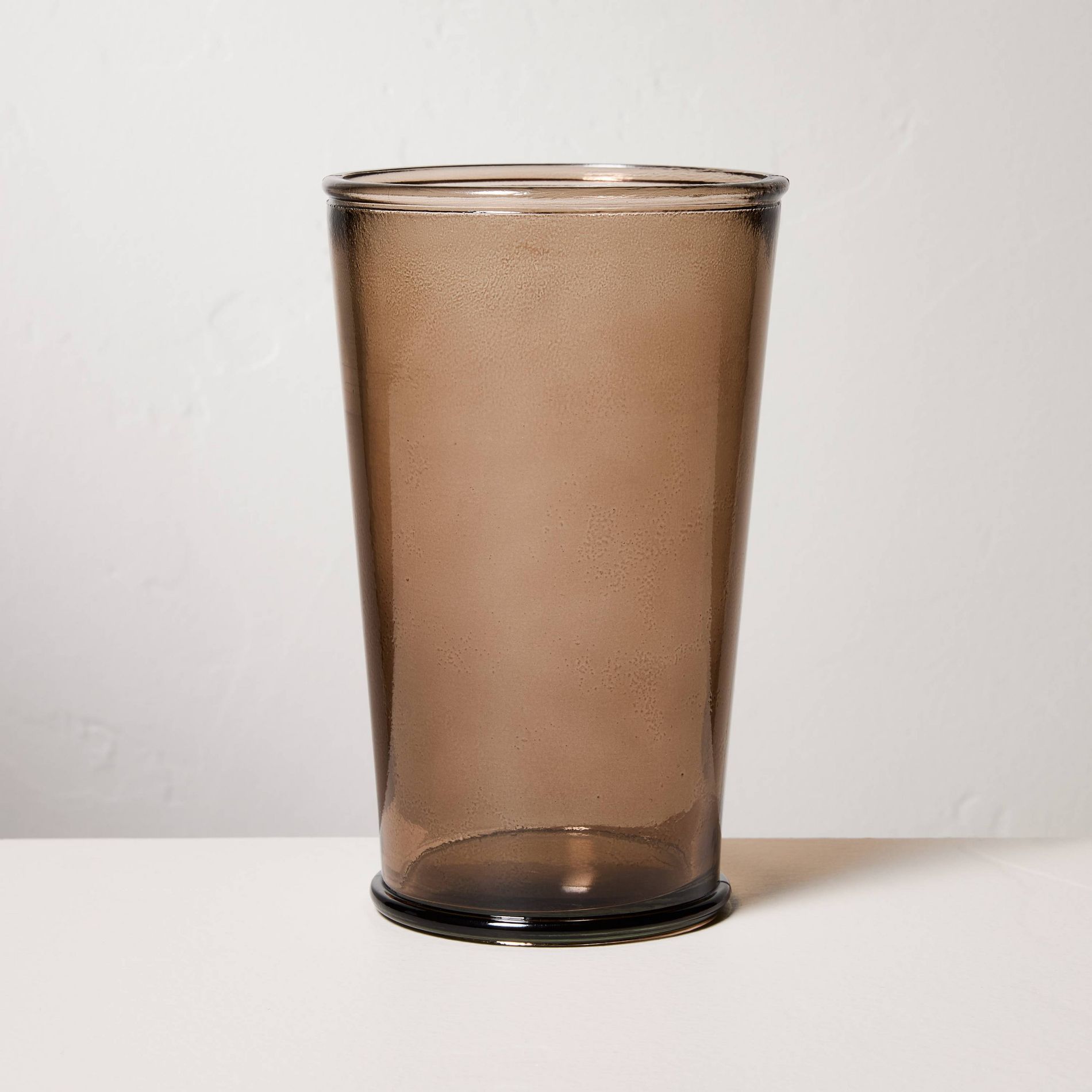19oz Tall Recycled Pint Glass Brown - Hearth & Hand™ with Magnolia