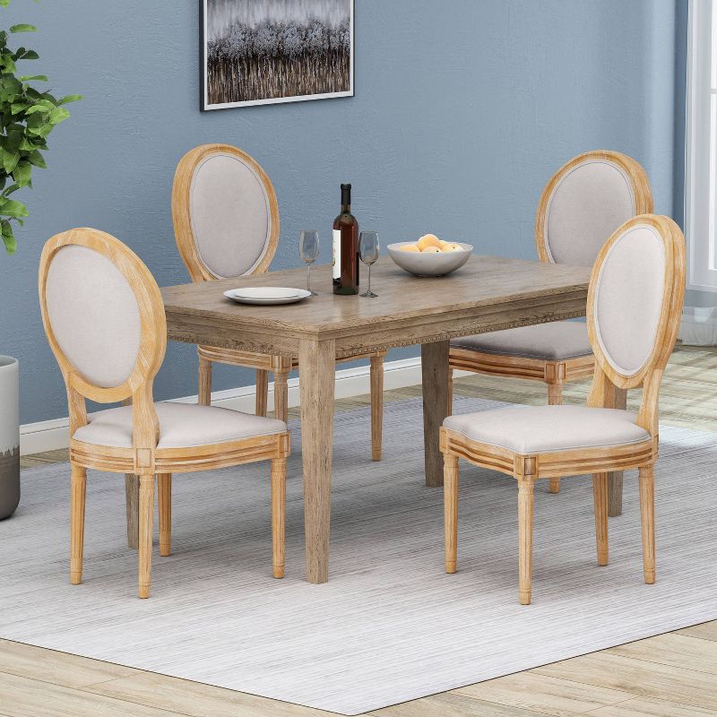 Set of 4 Phinnaeus French Country Fabric Dining Chairs - Christopher Knight Home, 3 of 11