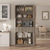 Kitchen Pantry Cabinet, 70 in Tall Pantry Storage Cabinet with Countertop, Doors and Drawer, Freestanding Cupboard for Dining Room, Living Room - 2 of 4