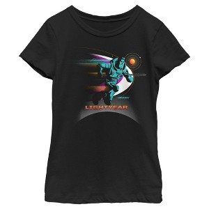 Girl's Lightyear Buzz Running Planets Logo T-Shirt - 1 of 4