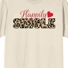 Valentine's Day Happily Single Crew Neck Short Sleeve Women's Natural T-shirt - 2 of 3