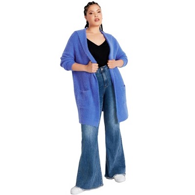 Avenue Women's Plus Size Sienna Plush Cardigan