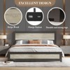Coucheta Bed Frame with Charging Station,Industrial Platform with Headboard,Metal Slat Frame,No Box Spring Needed,Easy Assembly - 3 of 4