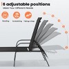Pellebant Set of 2 Outdoor Chaise Lounge Chairs 6 Positions Adjustable Heavy Duty  Aluminum Frame 270lb Capacity for Poolside Garden Courtyard - 4 of 4