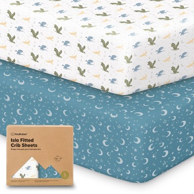 KeaBabies 2pk Isla Fitted Crib Sheets for Boys, Girls, Baby Crib Sheet, Fits Standard Nursery Crib Mattresses