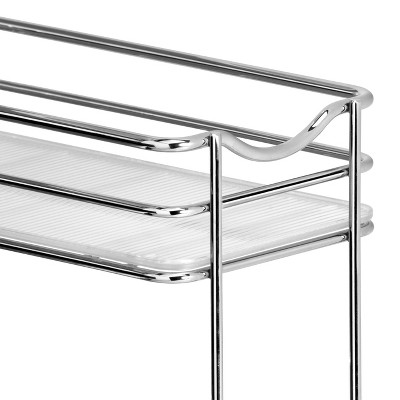 Chrome Double Tier Pull Out Spice Rack Organizer