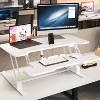 Mount-It! Electric Adjustable Stand Up Desk Converter | 38 in. Wide Tabletop Motorized Standing Desk Riser w/ Keyboard Tray Fits Monitors | White - 4 of 4