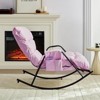 Mjkone Adjustable Widen Rocking Chair,Modern Lounge Nursery with Iron Frame - 3 of 4