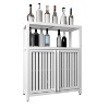 VYNXARIA White Large Capacity Bamboo Storage Cabinet Furniture for Bathroom Living Room Bathroom Bamboo Storage Cabinet With Shelves - 4 of 4