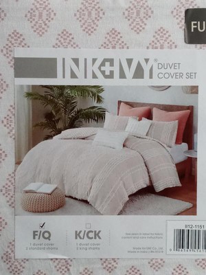 Ink+ivy 3pc Full/queen Kara Cotton Jacquard Comforter Set Aqua : Target