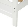 DOMETOUR Wood Platform Bed with Headboard and Footboard, Twin (White) - 4 of 4