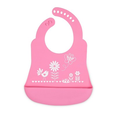 Silicone Garden Party Bib Pink - Brinware