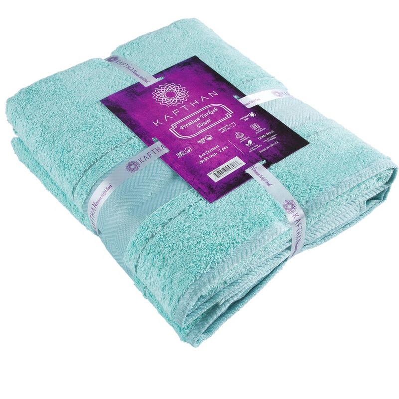 Kafthan Textile Fishbone Cotton Bath Towels (Set of 2), 3 of 6