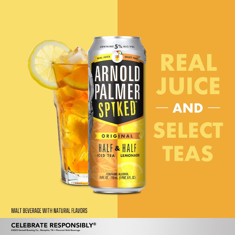 Arnold Palmer Spiked Half &#38; Half Original Flavored Malt Beverage - 6pk/12 fl oz Cans, 4 of 10