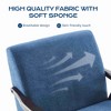 CAVINAS Linen Accent Chair with Mid-Height Backrest and Ottoman,Mid-Century Upholstered Living Room Chairs,Reading Chairs for Living Room - 4 of 4