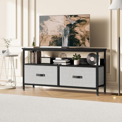 2 Fabric Drawer Dresser TV Stand