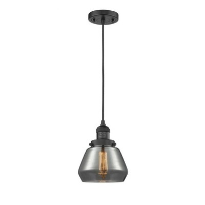 Fulton - 1 Light Cord Hung Mini Pendant In Industrial Style-10 Inches Tall and 7 Inches Wide