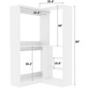 Aheaplus Corner Closet System with Shelf, Freestanding Closet Organizer with 2 Hanging Rods - 4 of 4