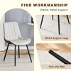 5 PCS Round Dining Table Set Modern Dining Set Kitchen Table Set with 4 Upholstered Chairs, Black/Gray/White/Brown-Modernluxe - 4 of 4