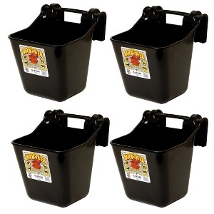Little Giant HF12BLACK Heavy Duty 12 Quart Mountable Plastic Hook Over Feeder, Black (4 Pack) - 1 of 3