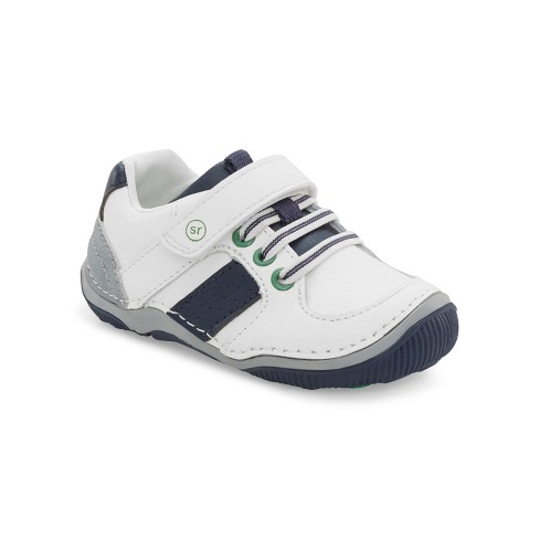 Stride Rite Wes Kid s Leather Easy On Off Sneaker 4 White