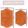 Waterford Collection Tufted Bath Rug, Extra Soft and Absorbent, Non-Slip Plush Bath Carpet, Machine Wash, bath rug for Bathroom, 2 Pcs Set, Terracotta - 3 of 4