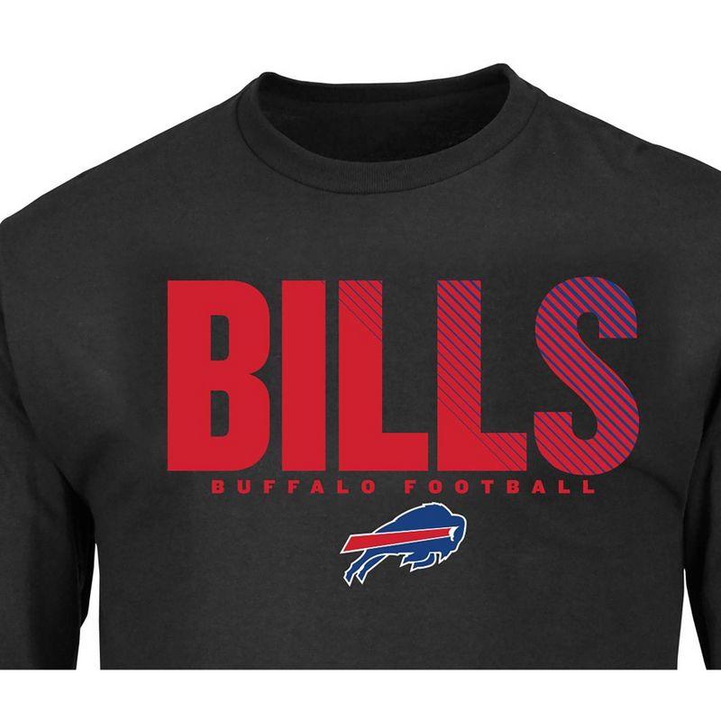 NFL Buffalo Bills Black Long Sleeve Core Big &#38; Tall T-Shirt, 3 of 4