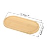 Unique Bargains Oval Bamboo Wood Saucer Plant Tray Saucer - 2 of 4