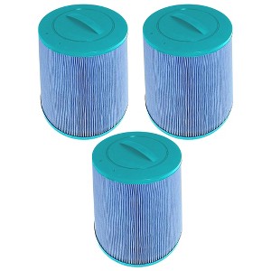 Hurricane 3 Pack HF6H502-01M Elite Aseptic Pool and Spa Filter Cartridge Replacement for PAS50SV-F2M, Unicel 6CH-502, Filbur FC-0311, Blue - 1 of 4