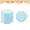 Unique Bargains Velvet Octagon Wedding Proposal Engagement 2 Slot Jewelry Storage Ring Box - 2 of 4