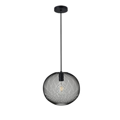 Elegant Lighting Keller 1 Light Black Pendant