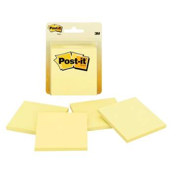 Post-it Notes 4pk 3" x 3" 50 Sheets/Pad - Canary Yellow