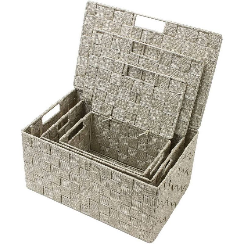 Sorbus Stackable Woven Tote Basket for Kitchen, Bathroom and more, 4 of 7