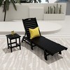 WestinTrends 2 Pieces Poly Outdoor Patio Chaise Lounge Chair with Side Table Set - 2 of 4