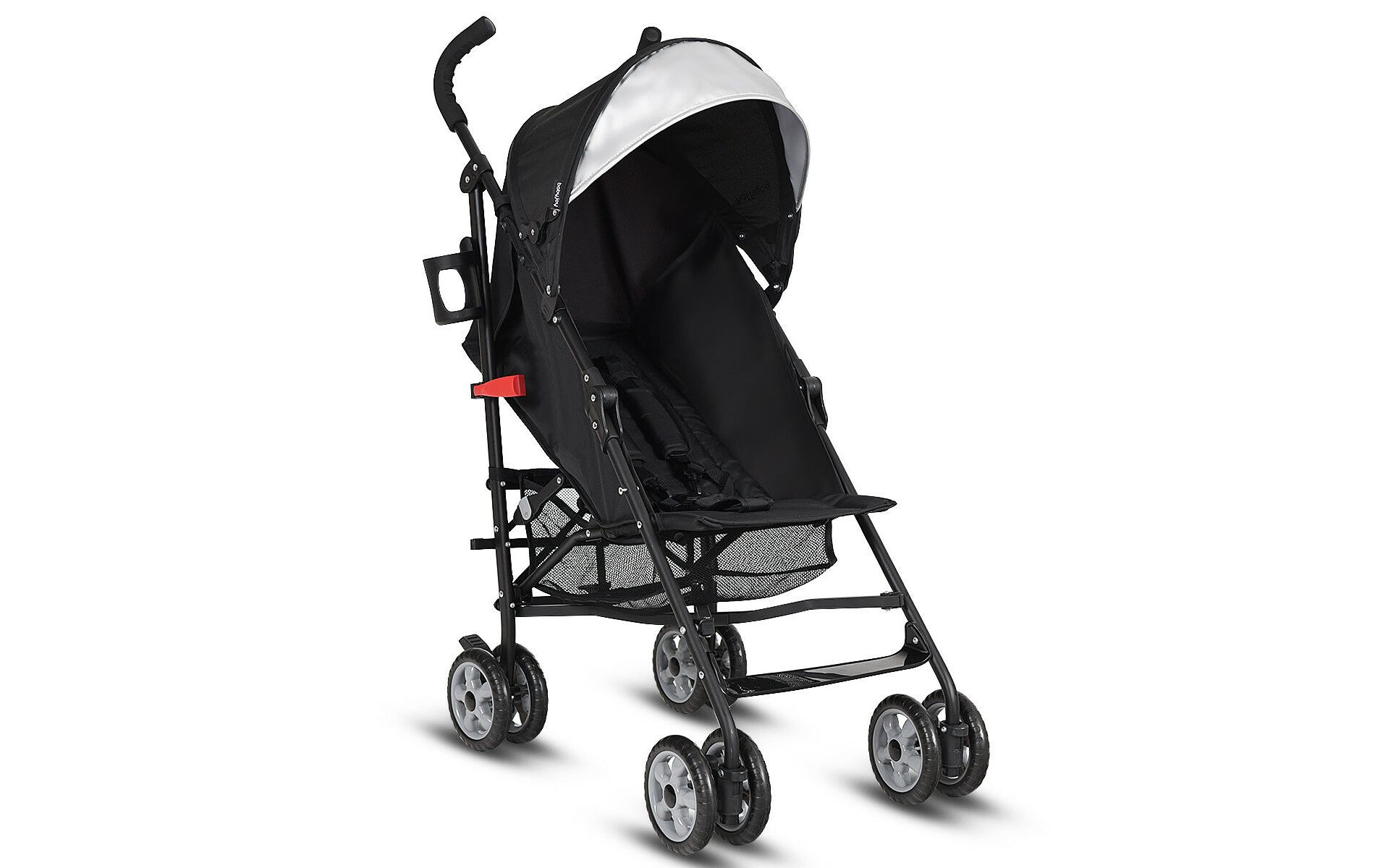 Infans Baby Lightweight Stroller, Compact Travel Stroller, Adjustable Backrest & Canopy, Foldable Umbrella Stroller for Toddlers, Black