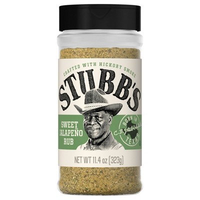 Stubb's Sweet Jalapeno Rub, 11.4 oz Bottle (Pack of 2)