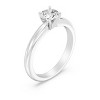 GILDED 1/2 ct. T.W. Round Cut Lab Diamond (SI1-SI2 Clarity, F-G Color) and 10KT White Gold Solitaire Ring - 2 of 4