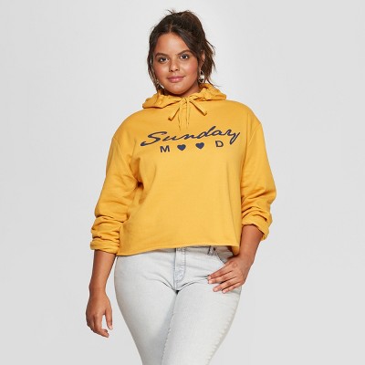 yellow hoodie plus size