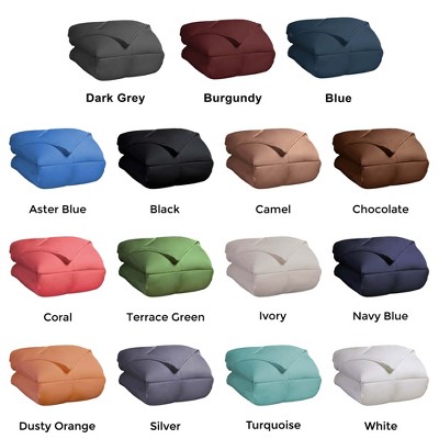 Aster Blue Twin Reversible Down Alternative Microfiber Comforter